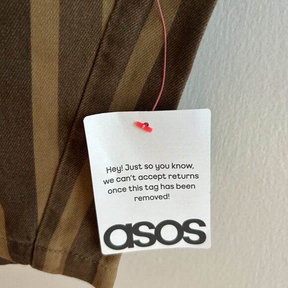 NWT ASOS Design Striped Barrel Pants, Size 14 - Picture 4 of 5